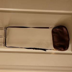 Red Pebbled Leather Michael Kors Crossbody Bag